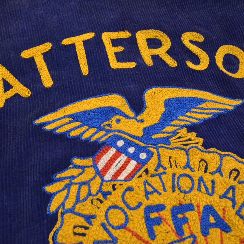 40's FFA embroidery button front jacket, rare... 42