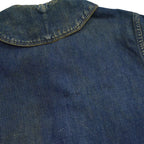 1940s US Navy Shawl Collar Denim Jacket, Dark Navy, Multiple Stencils...
