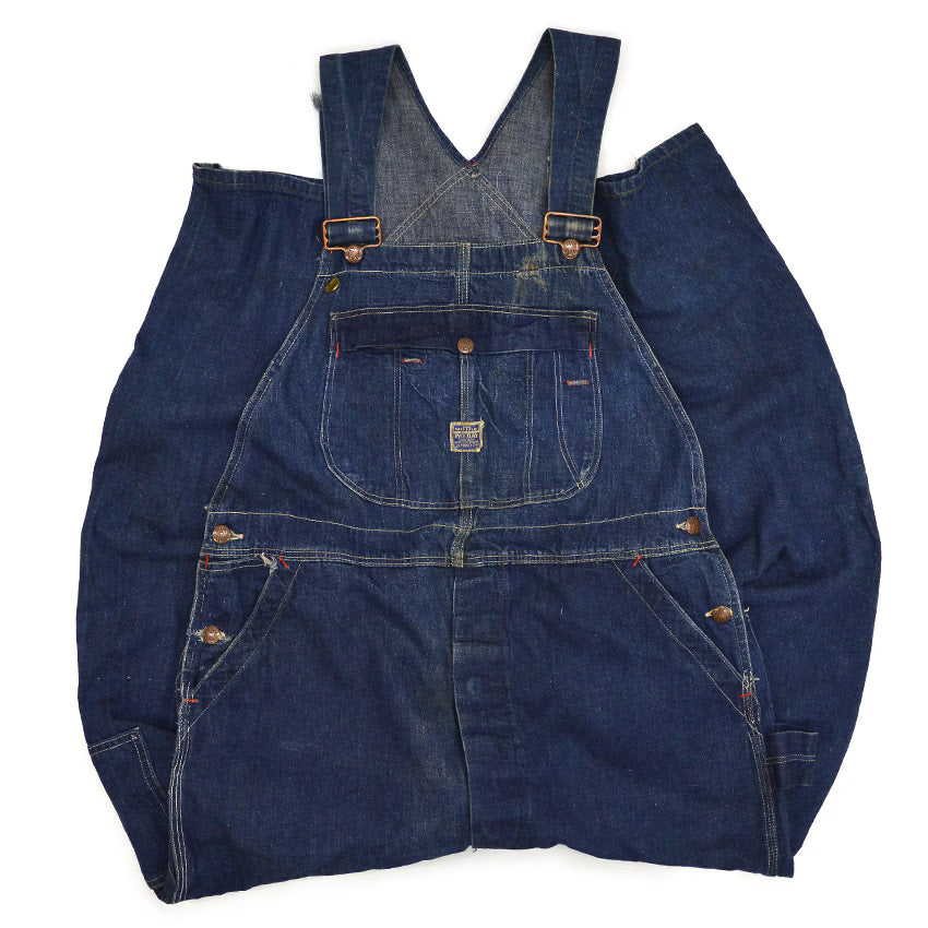 1940's~ PAYDAY JC PENNEY CO DENIM OVERALL DARK... W39