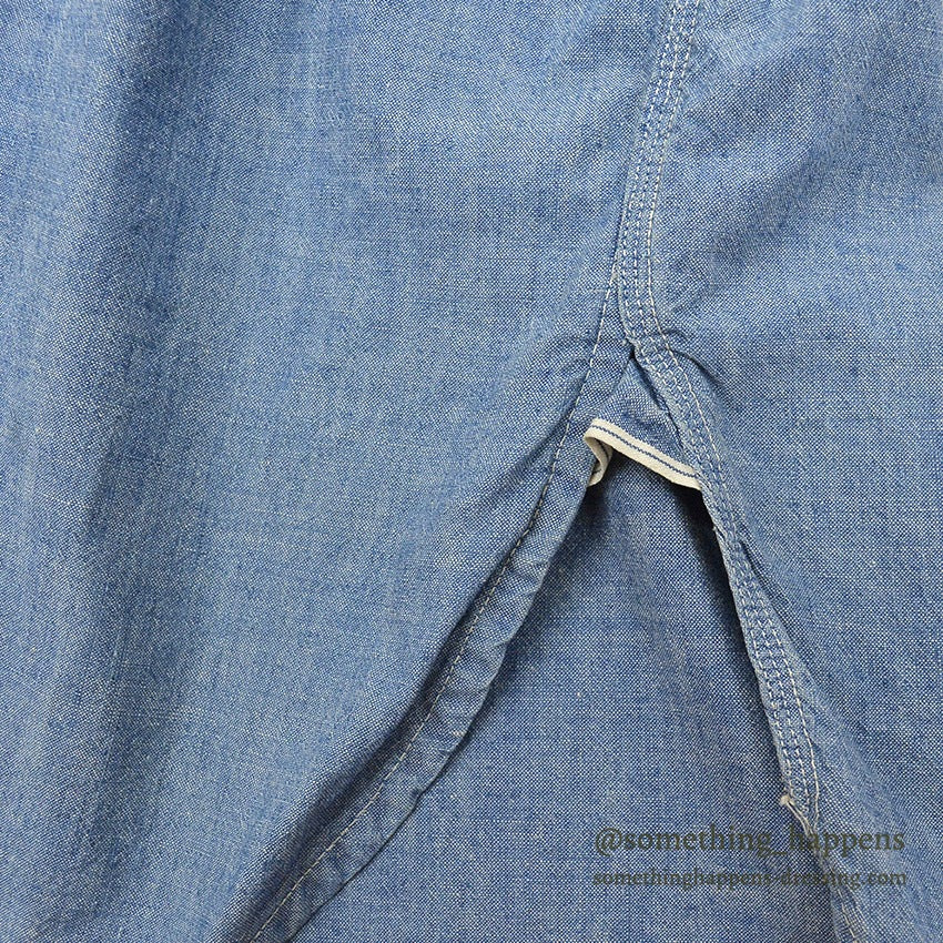 1950's SUPER PIONEER EMBROIDERY ALL COTTON CHAMBRAY SHIRT ... 16