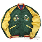 1940s- JAPAN SOUVENIR JACKET PRINTED TIGER HEAD Printed Sukajan Jacket...