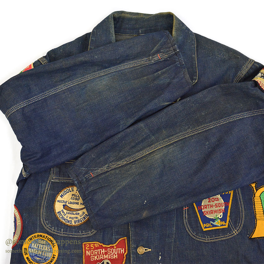 1950's LOTS OF PATCHES DENIM COVERALL...