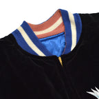 1950s Deadstock JAPAN SOUVENIR JACKET (Sukajan) - Black Velvet with YKK Zipper...