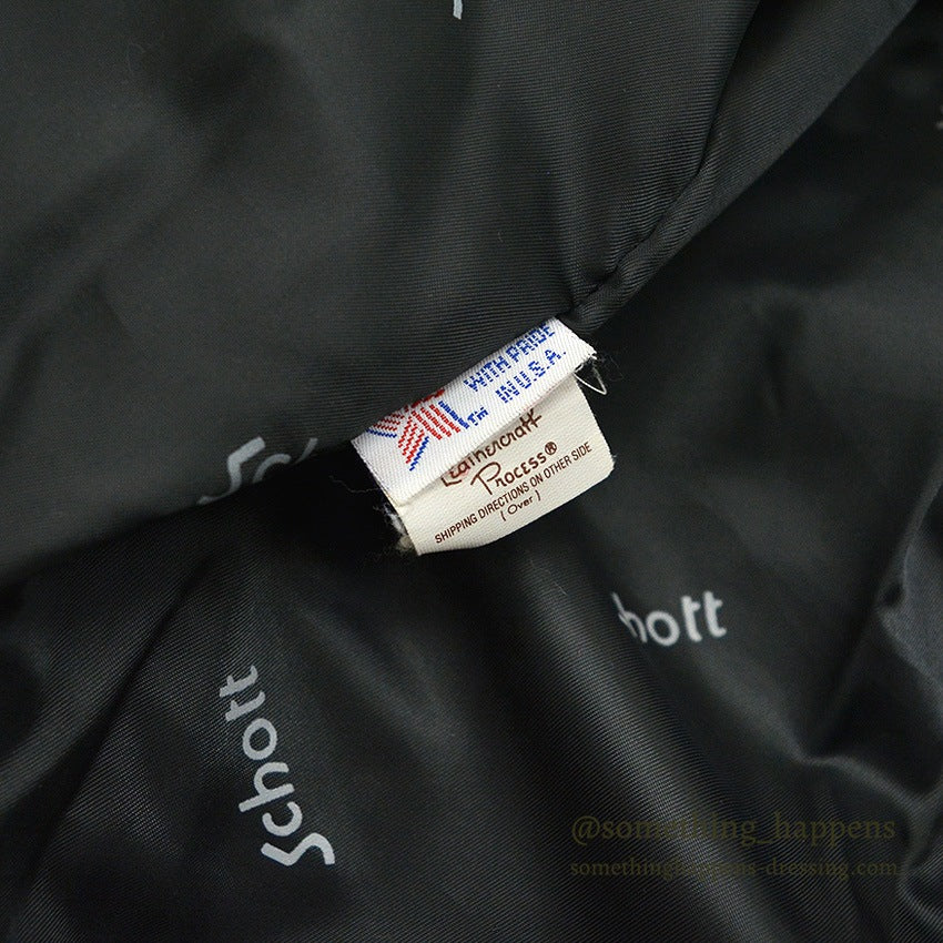 1990's SCHOTT LEATHER DOWN JACKET... 36