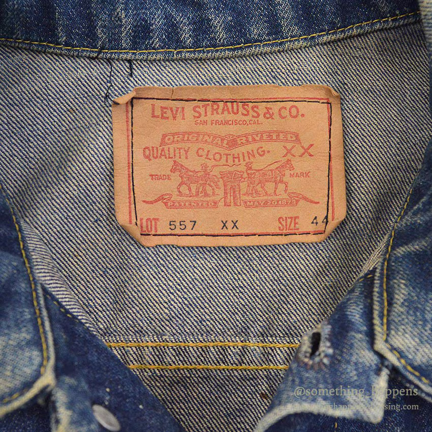 1960's LEVI'S 557XX DENIM JACKET / SUN FADED ... 44