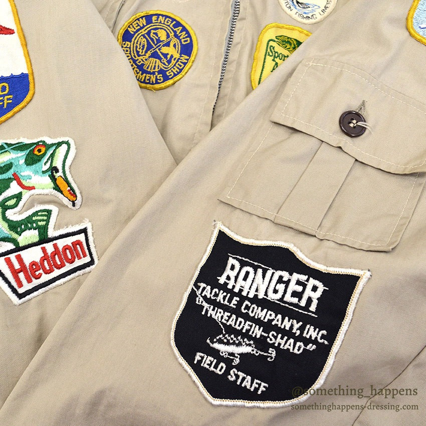 1960's~ HUDSON BAY HERTER'S BASS ANGLER COLLECTIBLE PATCHED JACKET ...