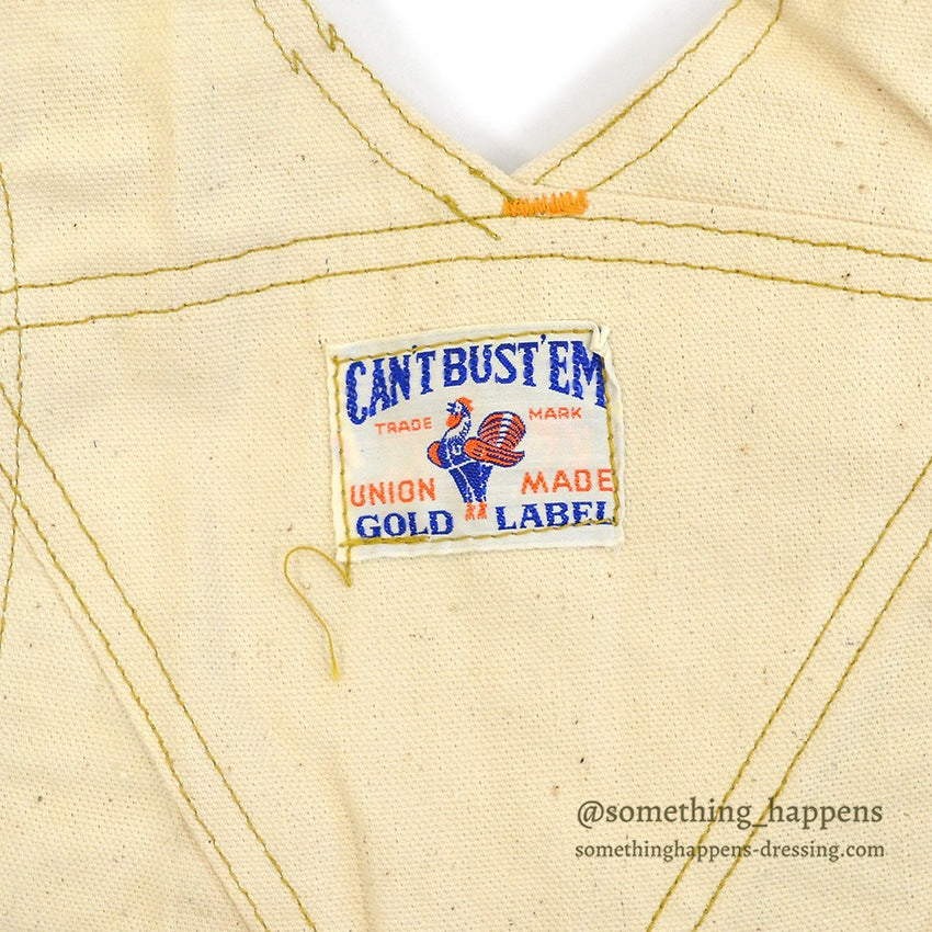 1940's~ DEADSTOCK CAN'T BUST'EM DOUBLE KNEE OVERALL ... W42/L30