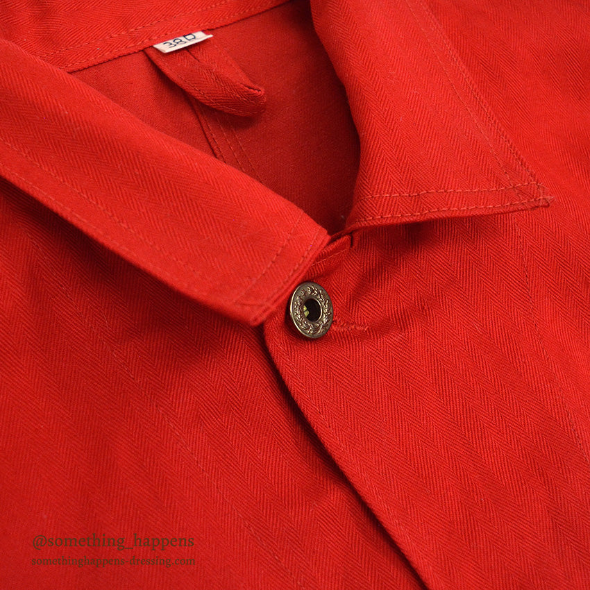 1950's HERCULES NATION-ALLS RED HBT WORK COVERALL ... 38R