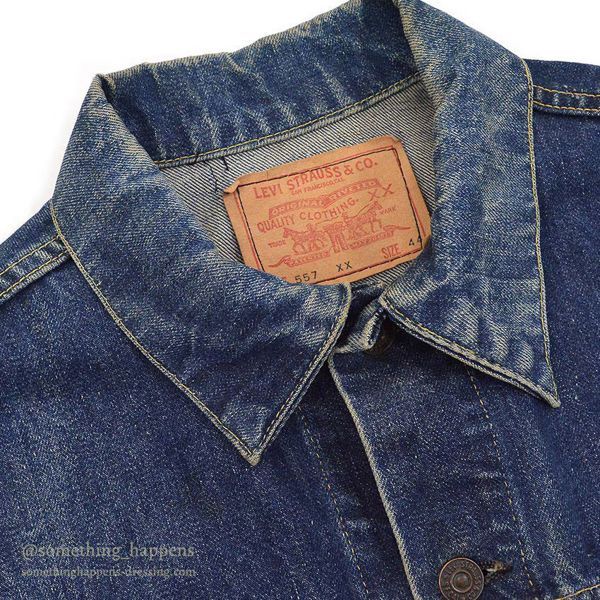 1960's LEVI'S 557XX DENIM JACKET / SUN FADED ... 44