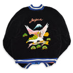 1950s Deadstock JAPAN SOUVENIR JACKET (Sukajan) - Black Velvet with YKK Zipper...