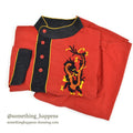 1950's BRENT RYU EMBROIDERY PAJAMAS SHIRT & PANTS...
