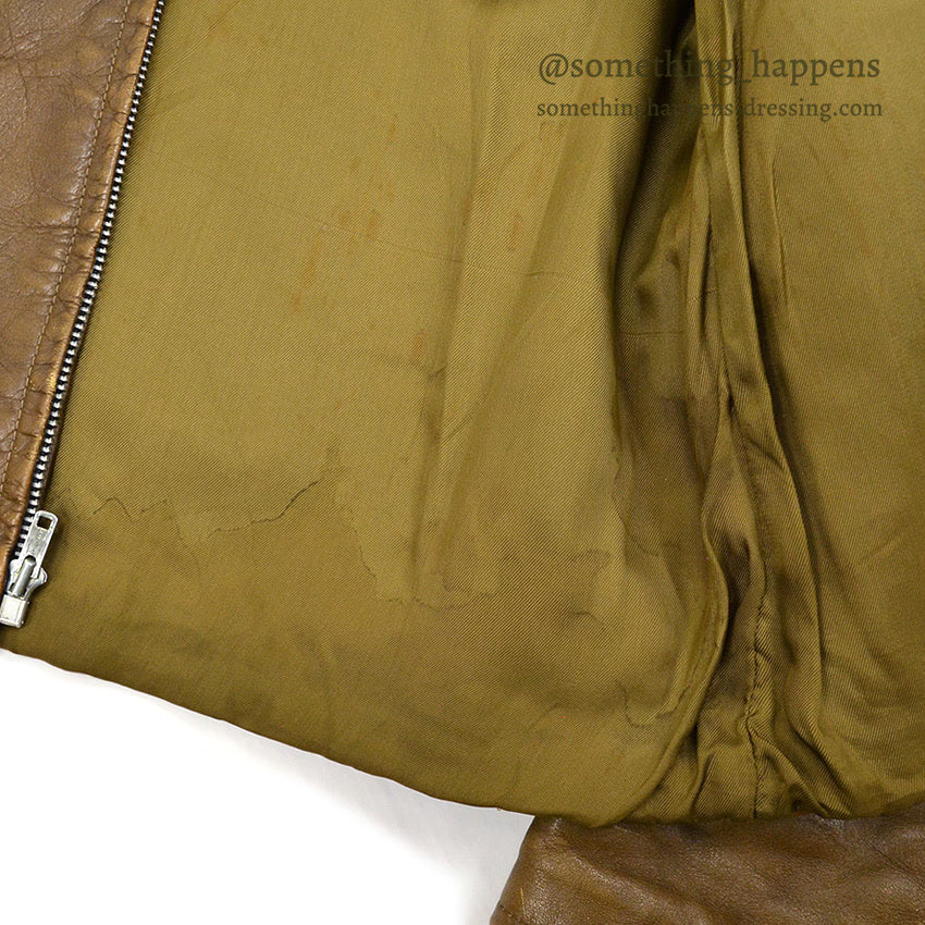 1960's HARLEY DAVIDSON CAFE RACER LEATHER JACKET BROWN...