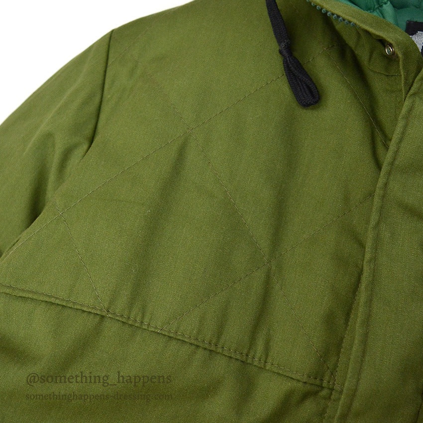 1970's 10X OLIVE GREEN HUNTING DOWN COAT...S