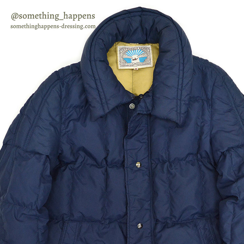 1970's~ WILLIAM BARRY NAVY DOWN COAT...M