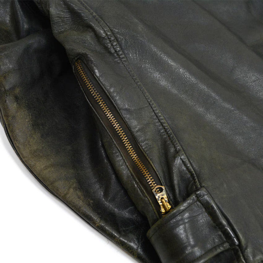 50's Genuine Horsehide FRONT QUARTERS Horsehide Double Riders Jacket... 40