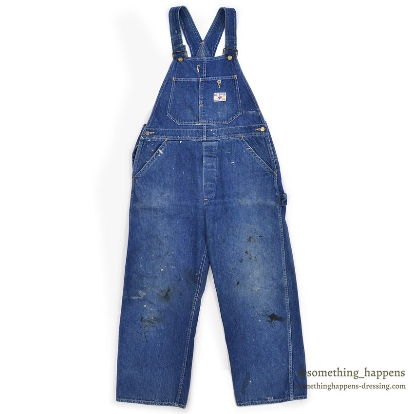 1940's CAN'T BUST'EM WW2 DENIM OVERALL / UNUSUAL DETAIL ... W36/L29