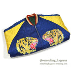 1940s- JAPAN SOUVENIR JACKET PRINTED TIGER HEAD Printed Sukajan Jacket...