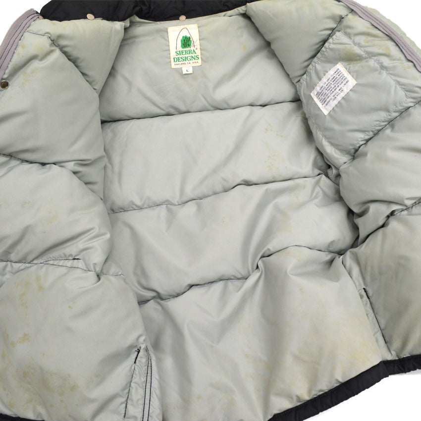 ~80's SIERRA DESIGNS Down Jacket, Black!! Rare...L