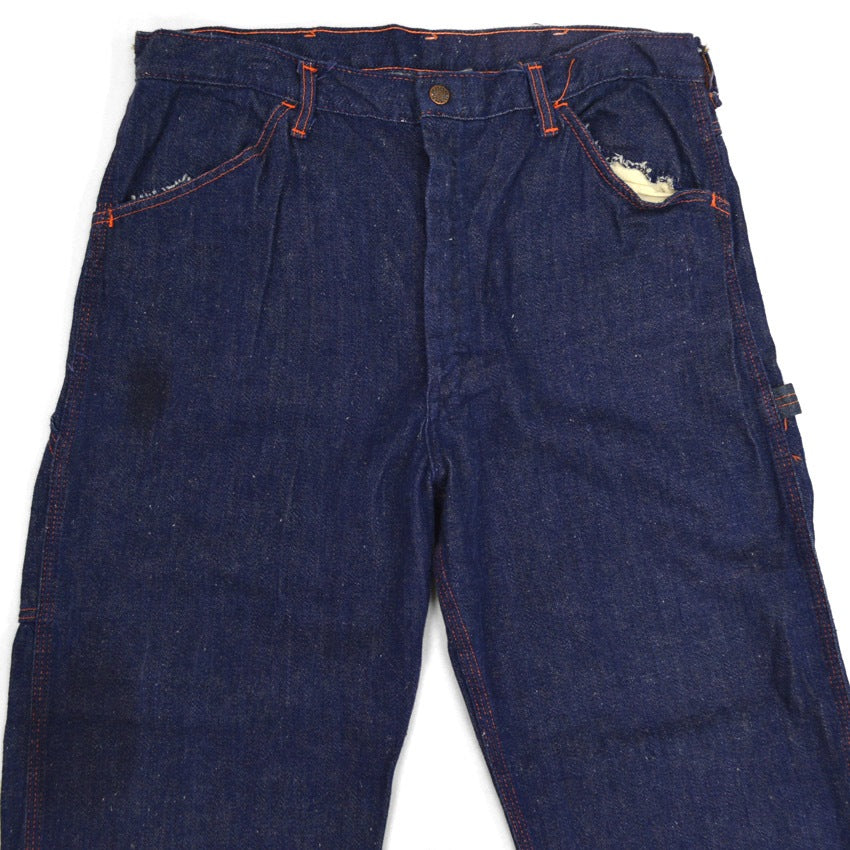 60's デニムペインターパンツ  濃紺 ... 実寸 W33.5 × L30