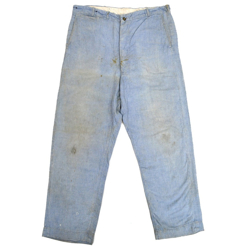 〜40's Auto Brand ピンチェック ワークパンツ レア!! 実寸 W35×L29