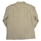 50's SUN FASHIONS sportswear シアサッカー ギンガムチェックシャツ 茶... M