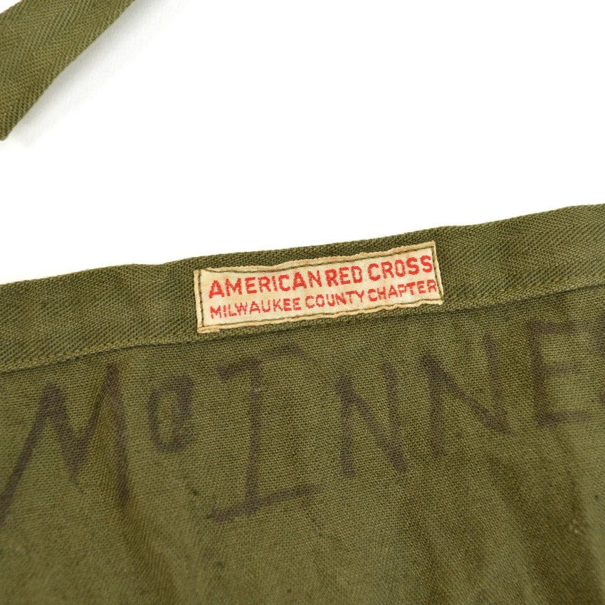 〜40's AMERICAN RED CROSS WW2 HBT エプロンバッグ...