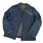 1940s US Navy Shawl Collar Denim Jacket, Dark Navy, Multiple Stencils...