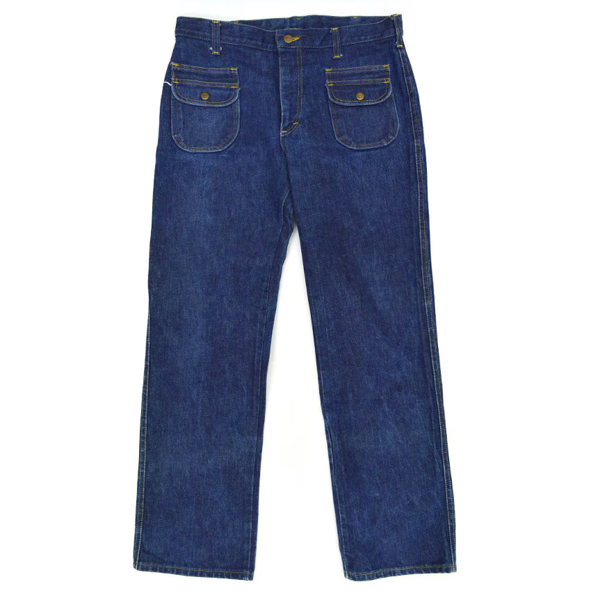70's Lee 244-1347 デニムブッシュパンツ ストレート 濃紺 ...W34×L32