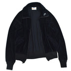 70's NIKE ALL BLACK VELOR TRACK JACKET... L