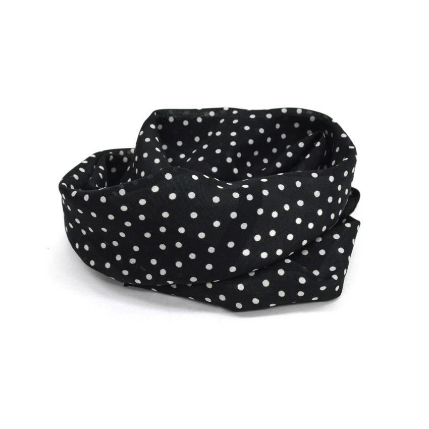 Old Polka Dots Black and White Scarf...