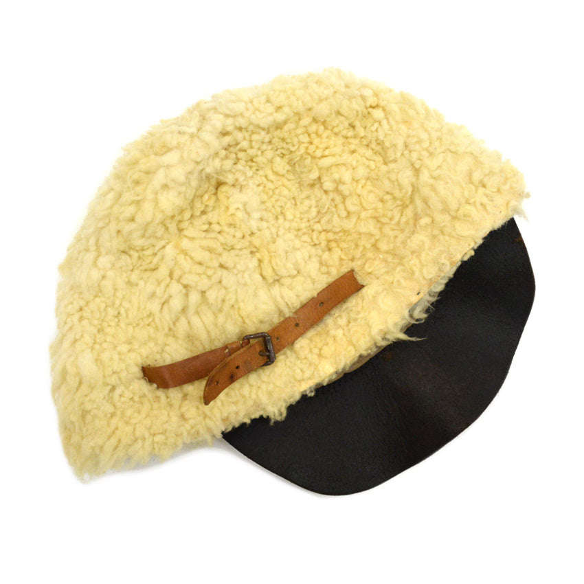 1910's Swedish Military WW1 Winter Hat Sheepskin...