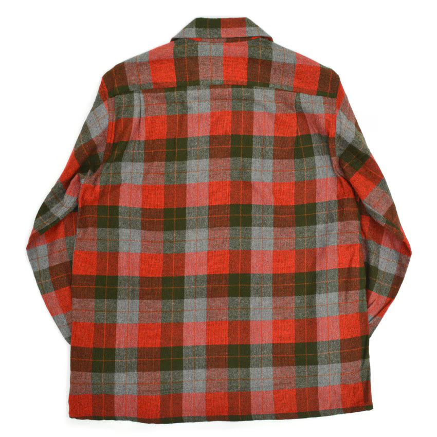 50's Cranbrook Red×Green wool check shirts...M