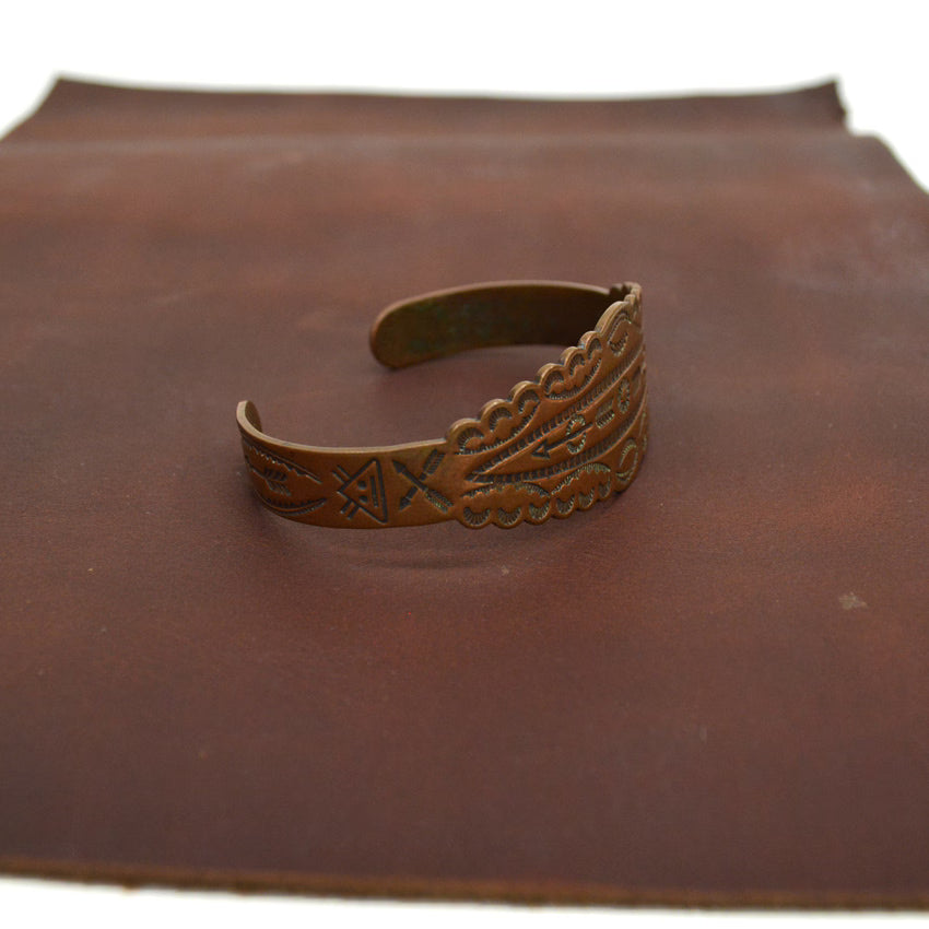 Circa 1930's~ Navajo Fred Harvey Style Copper Bangle...