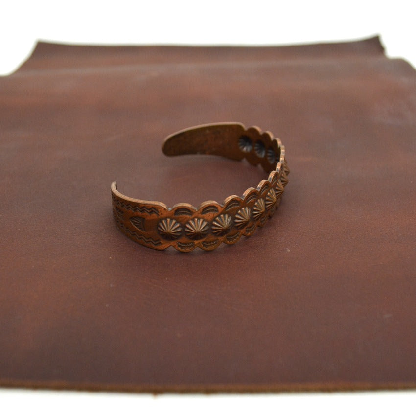 Circa 1930's~ Navajo Fred Harvey Style Copper Bangle... 1