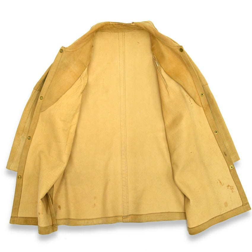 60s-style deerskin jacket with happi coat sleeves...