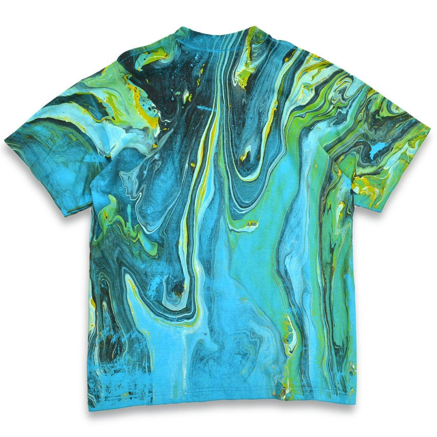 90's Deadstock TRINIDAD & TOBAGO Drip-Dyed T-Shirt... XL