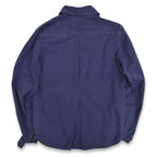 40's~ Cotton Half Zip Pull Over Shirts with Chinstrap...