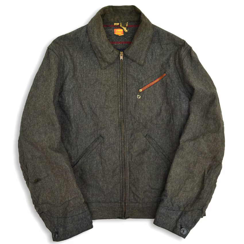 1950s- Casey Jones Black Chambray Work Jacket... 40