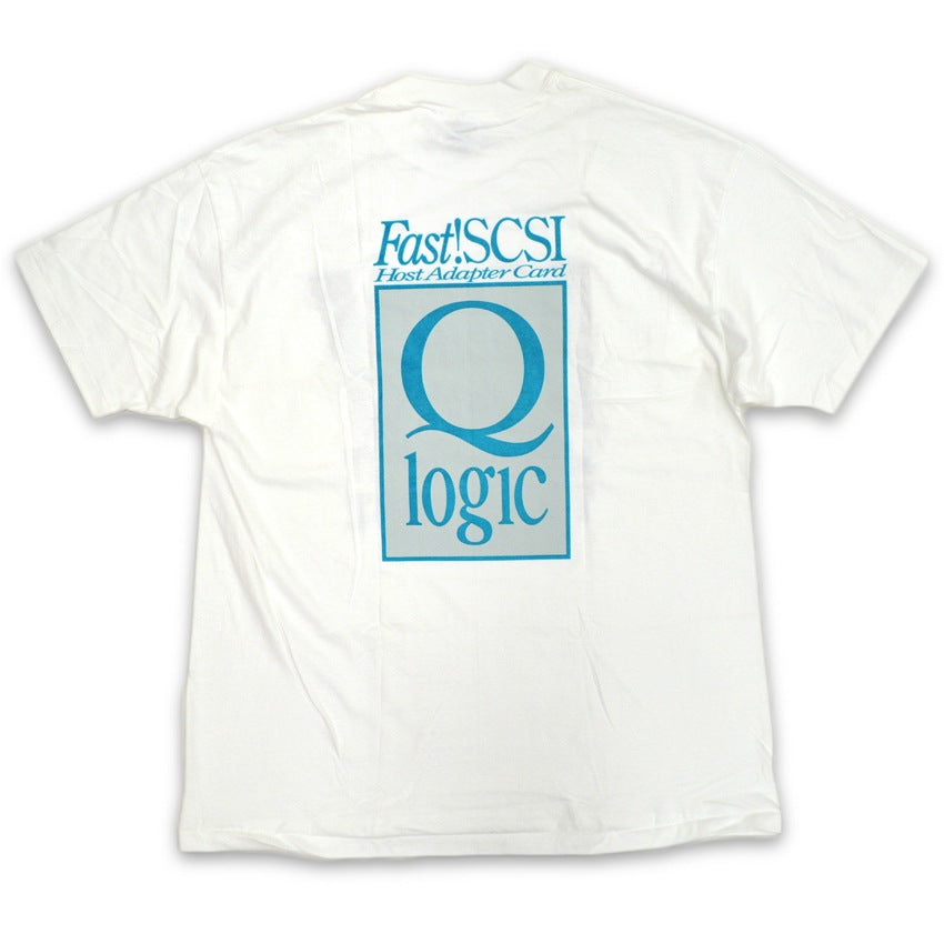 90's Deadstock Hanes 'Q logic Network Equipment' T-Shirt... XL