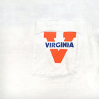 80s-era University of Virginia logo print pocket T-shirt...