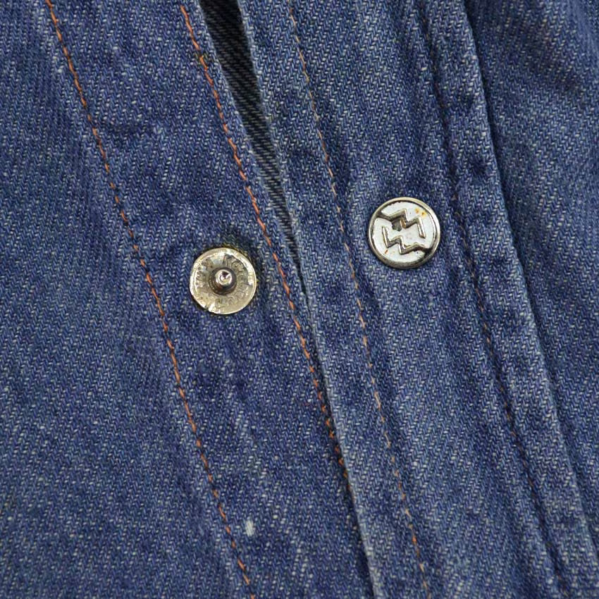 ~70's MONTGOMERY WARD VAT DYED DENIM SHIRTS...L