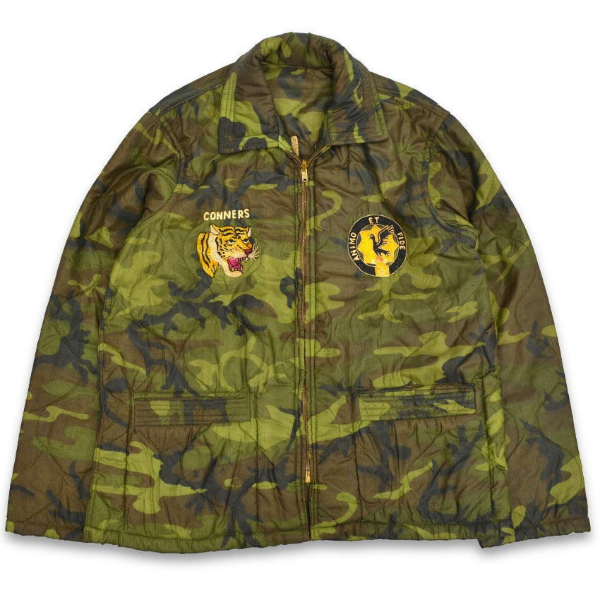 60's VIETNAM TOUR JACKET (Vietnamese Tour Jacket) Camouflage Squadron Embroidery... about M