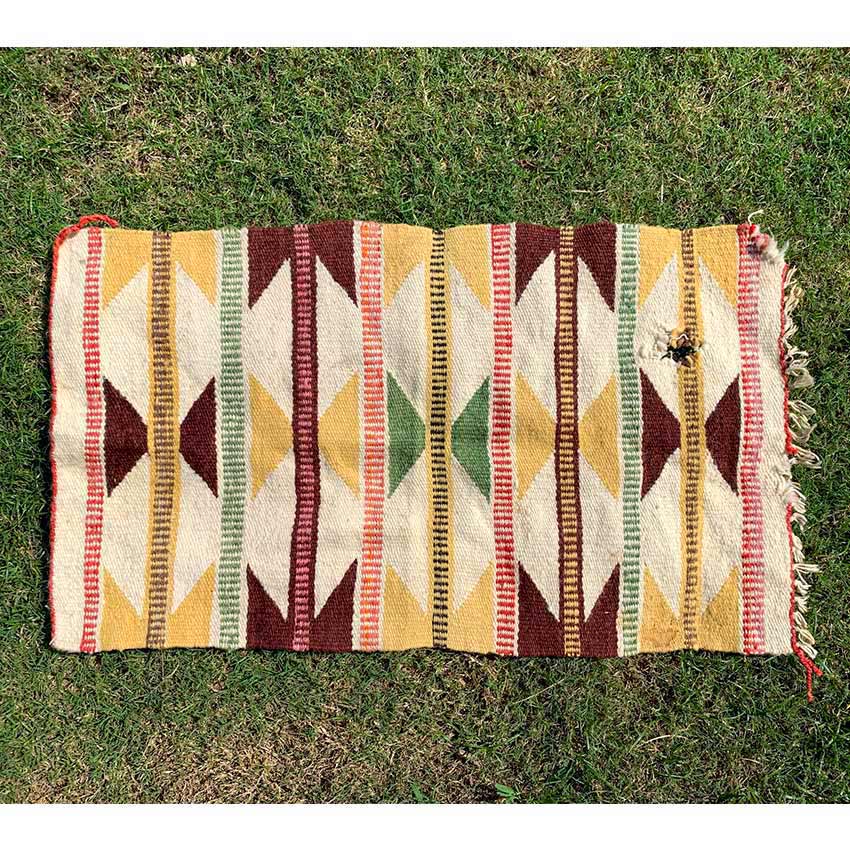 Circa 1930's~ NAVAJO RUG RARE COLOR...87cm×50cm
