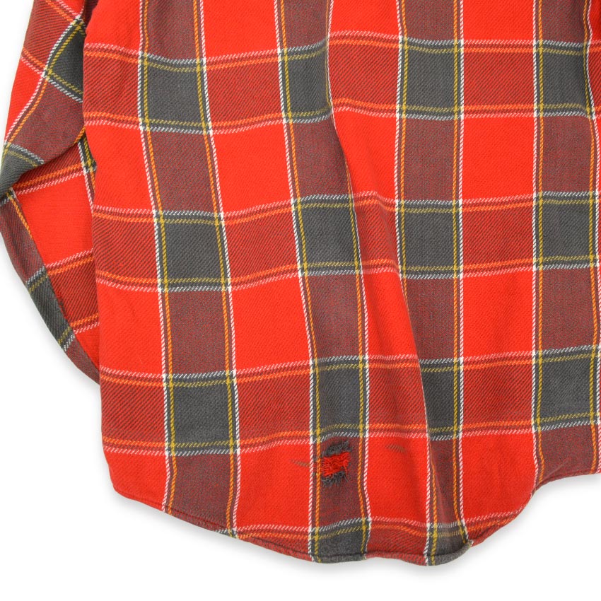 60's Sears Print Tag Flannel Shirt... M TALL