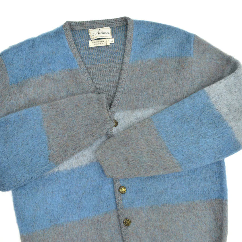60's Atkinson THREE COLAR MOHAIR CARDIGAN... L