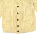 70s Kennedy of Ardara Aran knit cardigan, made in Ireland...