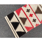 Circa 1940's Navajo Rug Cross Black and Brown Side...