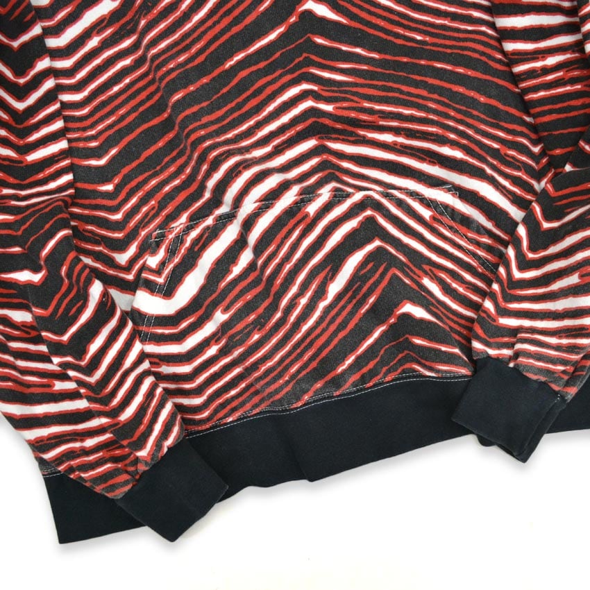 ~90's ZUBAZ NFL Zebra Print Sweat Hoodie ... M