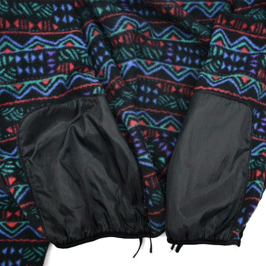 90's Columbia Native Pattern Fleece Jacket, Made in USA... L
