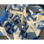 Circa 1920's Antique Fly Foot Pattern Patchwork Quilt...